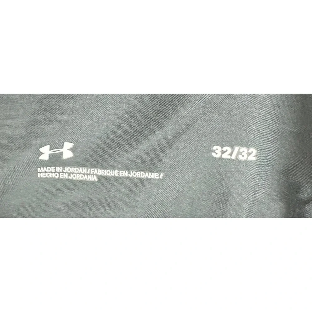 NEW Under Armour Golf Pants Mens 32X32 Grey Performance Chinos Straight Leg Logo